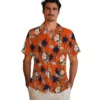 Denver Broncos Hawaiian Shirt - Personalized Baseball Floral Palm Tree Flower Orange Aloha Shirt