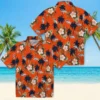 Denver Broncos Hawaiian Shirt - Personalized Baseball Floral Palm Tree Flower Orange Aloha Shirt