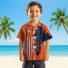 Denver Broncos Hawaiian Shirt - Personalized Baseball Floral Stitched Flag Orange Aloha Shirt