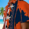 Denver Broncos Hawaiian Shirt - Personalized Baseball Floral Stitched Flag Orange Aloha Shirt