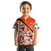 Denver Broncos Hawaiian Shirt - Personalized Baseball Floral Sunset Palms Orange White Aloha Shirt