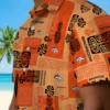 Denver Broncos Hawaiian Shirt - Personalized Baseball Floral Tribal Symbols Orange Aloha Shirt