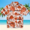 Denver Broncos Hawaiian Shirt - Tropical Plants Orange White Aloha Shirt