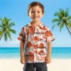 Denver Broncos Hawaiian Shirt - Tropical Plants Orange White Aloha Shirt