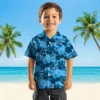 Detroit Lions Hawaiian Shirt - Coastal Palms Blue Aloha Shirt