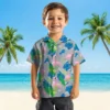 Detroit Lions Hawaiian Shirt - Flamingo Foliage Blue Green Aloha Shirt