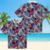 Detroit Lions Hawaiian Shirt - Floral Toucan Blue Red Aloha Shirt