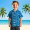 Detroit Lions Hawaiian Shirt - Framed Floral Blue Aloha Shirt