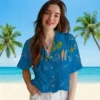 Detroit Lions Hawaiian Shirt - Surfboard Palm Blue Aloha Shirt