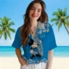 Detroit Lions Hawaiian Shirt - Surfing Mickey Blue Aloha Shirt