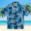 Detroit Lions Hawaiian Shirt - Tribal Symbols Blue Aloha Shirt