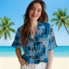 Detroit Lions Hawaiian Shirt - Tribal Symbols Blue Aloha Shirt