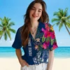 Houston Astros Hawaiian Shirt - Floral Polynesian Blue - Gift For Men, Women