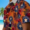 Houston Astros Hawaiian Shirt - Floral Toucan Blue Red - Gift For Men, Women