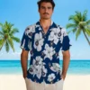 Houston Astros Hawaiian Shirt - Hibiscus Blooms Blue White - Gift For Men, Women