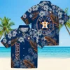 Houston Astros Hawaiian Shirt - Hibiscus Print Blue - Gift For Men, Women