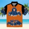 Houston Astros Hawaiian Shirt - Hibiscus Stripe Blue Black - Gift For Men, Women