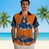 Houston Astros Hawaiian Shirt - Hibiscus Stripe Blue Black - Gift For Men, Women