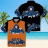 Houston Astros Hawaiian Shirt - Hibiscus Stripe Blue Black - Gift For Men, Women