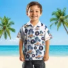 Houston Astros Hawaiian Shirt - Palm Island Print Blue White Aloha Shirt
