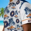 Houston Astros Hawaiian Shirt - Palm Island Print Blue White Aloha Shirt
