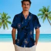 Houston Astros Hawaiian Shirt - Palm Leaf Blue Aloha Shirt