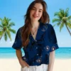 Houston Astros Hawaiian Shirt - Palm Leaf Blue Aloha Shirt