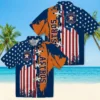 Houston Astros Hawaiian Shirt - Stitched Flag Blue Aloha Shirt