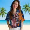 Houston Astros Hawaiian Shirt - Stitched Flag Blue Aloha Shirt