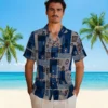 Houston Astros Hawaiian Shirt - Tribal Symbols Blue Aloha Shirt