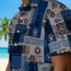 Houston Astros Hawaiian Shirt - Tribal Symbols Blue Aloha Shirt