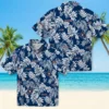 Houston Astros Hawaiian Shirt - Tropical Leaf Blue White Aloha Shirt