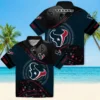 Houston Texans Hawaiian Shirt - Personalized Baseball Floral Football Wave Blue Black Aloha Shirt