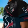 Houston Texans Hawaiian Shirt - Personalized Baseball Floral Football Wave Blue Black Aloha Shirt
