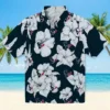Houston Texans Hawaiian Shirt - Personalized Baseball Floral Hibiscus Blooms Blue White Aloha Shirt