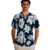 Houston Texans Hawaiian Shirt - Personalized Baseball Floral Hibiscus Blooms Blue White Aloha Shirt