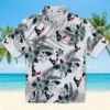 Houston Texans Hawaiian Shirt - Personalized Baseball Floral Hibiscus Palm Leaves Aloha Shirt