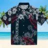 Houston Texans Hawaiian Shirt - Personalized Baseball Floral Hibiscus Print Blue Aloha Shirt