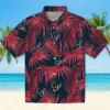 Houston Texans Hawaiian Shirt - Personalized Baseball Floral Leafy Palms Blue Aloha Shirt