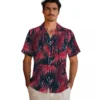 Houston Texans Hawaiian Shirt - Personalized Baseball Floral Leafy Palms Blue Aloha Shirt