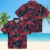 Houston Texans Hawaiian Shirt - Personalized Baseball Floral Leafy Palms Blue Aloha Shirt