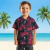 Houston Texans Hawaiian Shirt - Personalized Baseball Floral Leafy Palms Blue Aloha Shirt