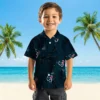 Houston Texans Hawaiian Shirt - Personalized Baseball Floral Palm Leaf Blue Aloha Shirt