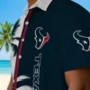Houston Texans Hawaiian Shirt - Personalized Baseball Floral Palm Trees Blue White Aloha Shirt