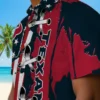 Houston Texans Hawaiian Shirt - Personalized Baseball Floral Stitched Flag Blue Aloha Shirt