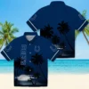 Indianapolis Colts Hawaiian Shirt - Personalized Baseball Floral Beach Sunset Blue Black Aloha Shirt
