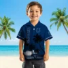 Indianapolis Colts Hawaiian Shirt - Personalized Baseball Floral Beach Sunset Blue Black Aloha Shirt