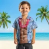 Indianapolis Colts Hawaiian Shirt - Personalized Baseball Floral Chest Illusion Blue Aloha Shirt