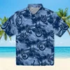 Indianapolis Colts Hawaiian Shirt - Personalized Baseball Floral Coastal Palms Blue Aloha Shirt