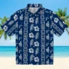 Indianapolis Colts Hawaiian Shirt - Framed Floral Blue Aloha Shirt